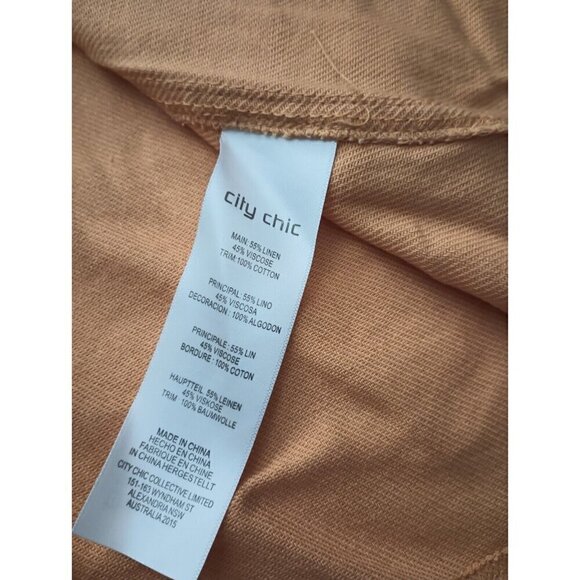 City Chic Mustard Yellow Flutter Sleeve Midi Dress Size S 16 NWT Button Front - Picture 9 of 10